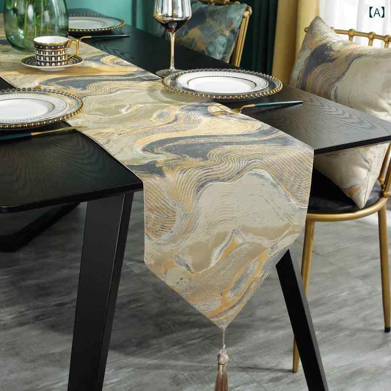 テーブルランナー テーブルセンター 水墨画風 モダンチャイニーズ ライトラグジュアリー 高級感 上質 ..