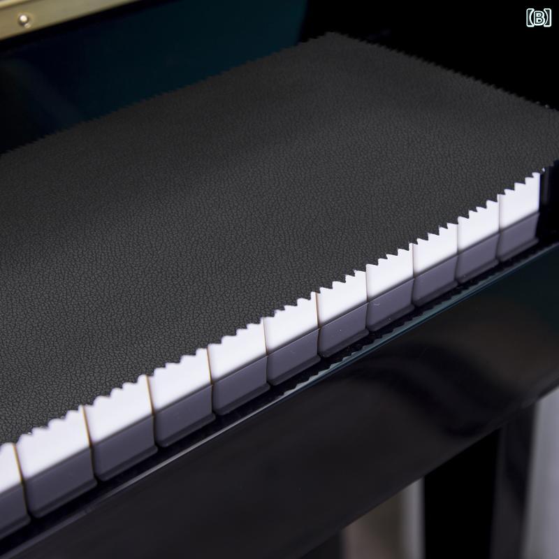 narukiのピアノカバー 高級感 鍵盤クロス 防塵布 北欧風 シンプル 洗える お手入れ簡単 ピアノ保護 ミッドナイトブルー ブラック オフホワイト スレートグレー オリーブグリーン｜アングル2