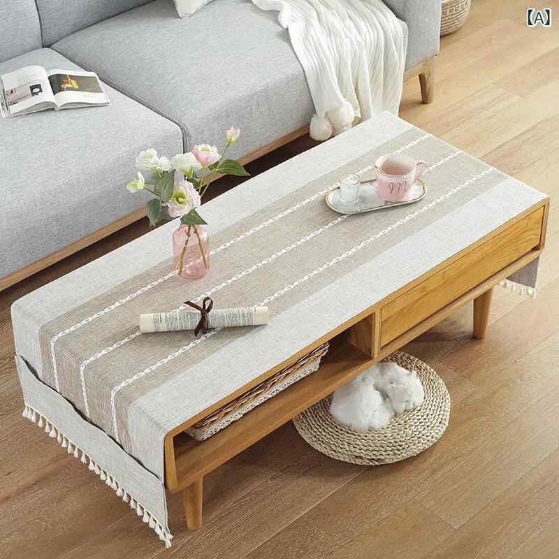 テーブルクロス 北欧 モダン シンプル 綿麻 長方形 防水 耐摩耗 リビング ローテーブル ダイニング テレビボード マルチカバー 和モダン インテリア