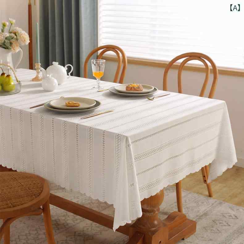 テーブルクロス 北欧風 モダン シンプル レース ストライプ 幾何学模様 ポリエステル 長方形 ダイニング 食卓 キッチン デコレーション 撮影用背景 ウェディング 結婚式 イベント マルチカバー おしゃれ エレガント 高見え(x2)