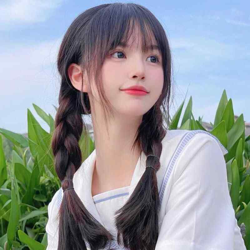 ウィッグ レディース ロング ストレート ツインテール 三つ編み ロリータ フルウィッグ 耐熱 普段使い 自然 アレンジ コスプレ