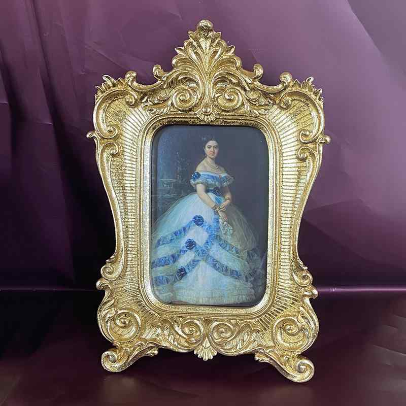 フォトフレーム ギャラリー 樹脂製 レトロ ヴィンテージ フレンチスタイル クラシック ゴールド 高級感 おしゃれ 背景 ウォールアート 額縁 壁掛け 卓上 リビング 寝室
