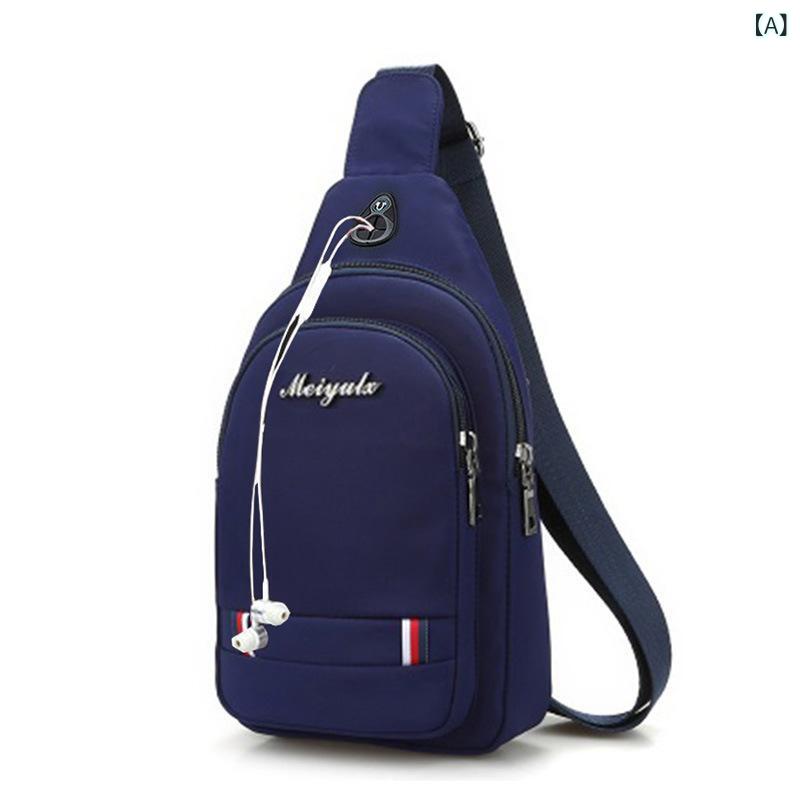 ボディバッグ メンズ オックスフォード生地 ワンショルダー 斜めがけ カジュアル 軽量 防水 大容量 多機能 普段使い 韓国風 ストリート ファッション