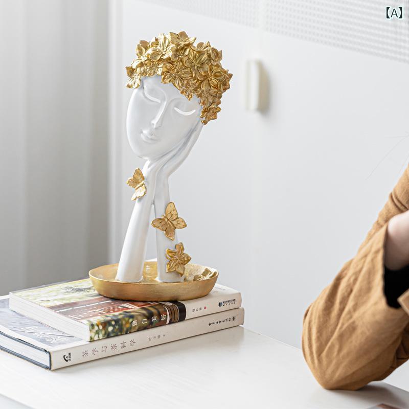 オブジェ 北欧 抽象 思索的な人物像 樹脂製 工芸品 リビング オフィス 書斎 ワインラック 装飾品 モダン 高級感あるインテリア置物