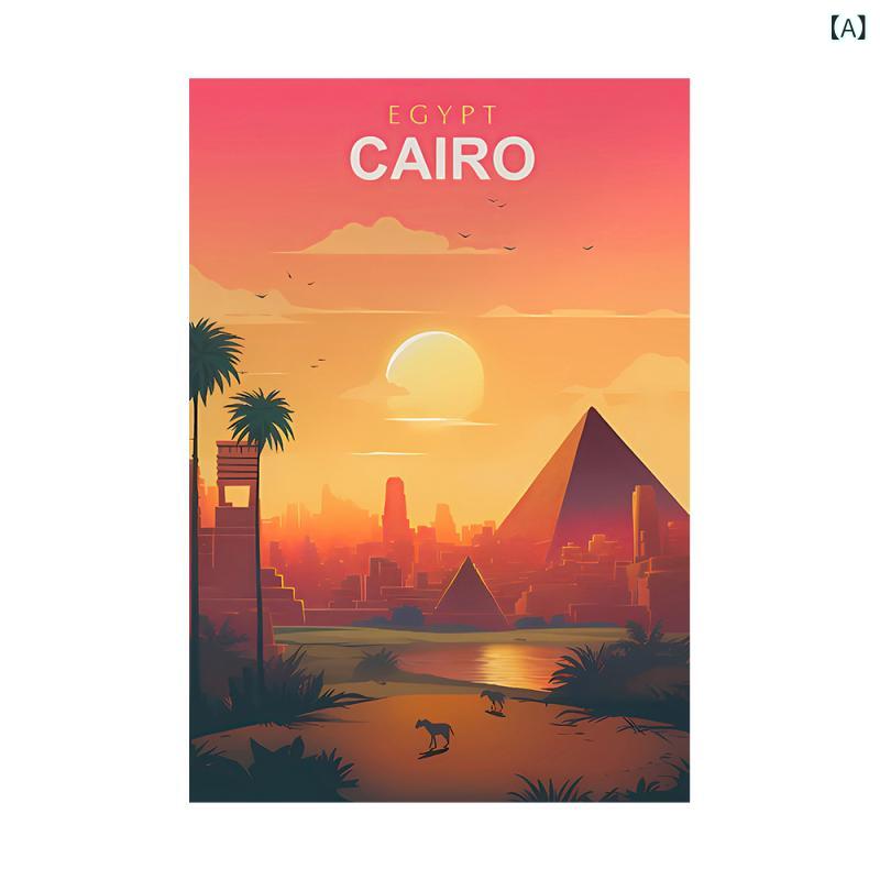 飾り絵 北欧 モダン 長方形 都市 ランドマーク 建築 風景画 リビング 寝室 書斎 ダイニング 玄関 店舗..