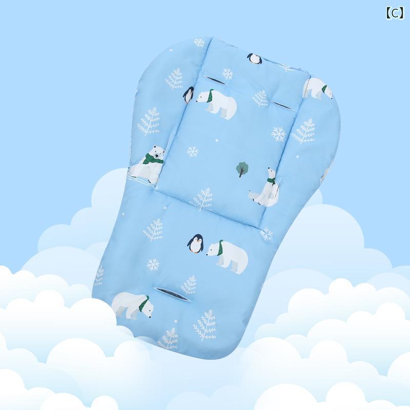 ベビーカーシート ベビー クッション マット 赤ちゃん用 かわいい 綿混紡 四季通用 ハイチェア チャイルドシート 食事椅子 保温 洗える 多機能 3