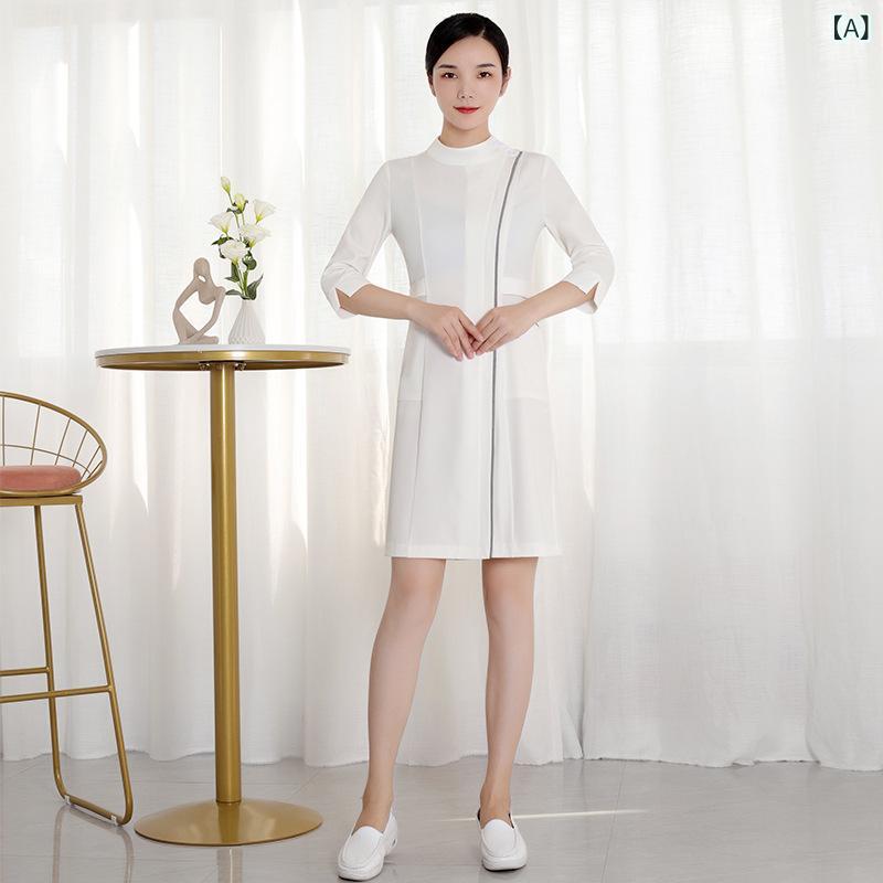 ワンピース レディース 美容師 エステティシャン ユニフォーム エステ リラクゼーション マタニティ 高..