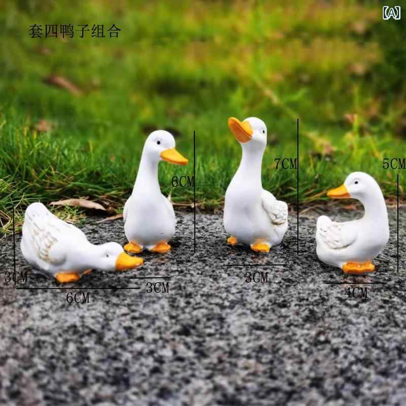 ガーデンオーナメント リアル ダック アヒル 樹脂製 置物 オブジェ 庭 水辺 池 噴水 水景 造園 庭園装..