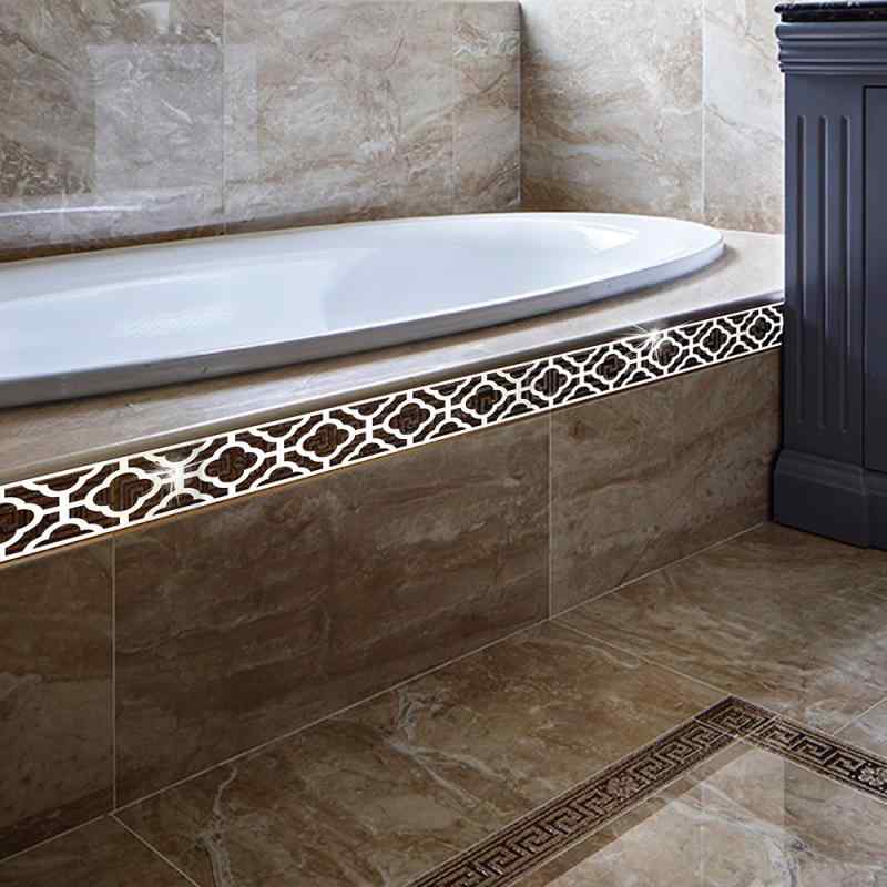 ウォールステッカー 立体 アクリル ミラー 自己粘着 腰壁シート 巾木シート テレビ背景 天井装飾 壁紙シール 簡単貼り付け デコレーション DIY おしゃれ モダン シンプル リビング 寝室 店舗 シルバー ゴールド ブラック