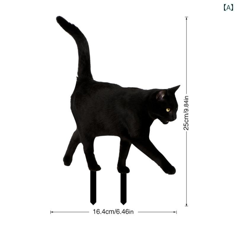 ガーデンピック 立体 リアル 本物そっくり 猫 ネコ キャット 庭 ガーデン 屋外 アウトドア 装飾 デコレーション 飾り オブジェ 置物 地中杭 ガーデンステーク アクリル 両面印刷 田園風 オーナメント