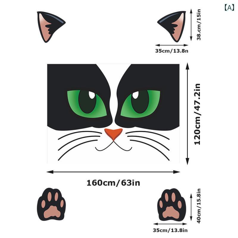 デコレーションシール ハロウィン 猫 モンスター かわいいデザイン 車 トランク ドア ガレージ 車庫 玄関 壁 窓 PVC防水加工 イベント パーティー 飾り付け 装飾