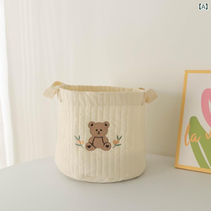 収納袋 ベビー おむつ 衣類 おもちゃ 寝具 整理 多用途 大容量 コットン おしゃれ かわいい モダン シンプル バスケット 収納ケース ランドリーボックス 子供部屋 リビング ベッドルーム