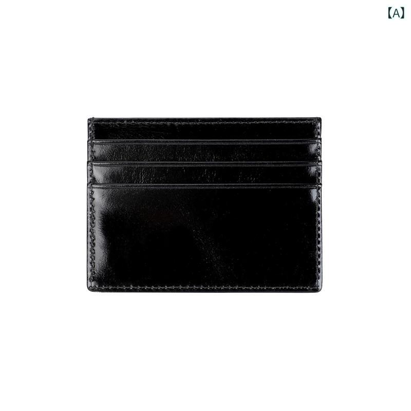 カードケース ユニセックス 男女兼用 本革 牛革 オイルワックスレザー 薄型 スリム 二つ折り 大容量 クレジットカード収納 小銭入れ ミニ財布 キャッシュレス対応 コンパクト ウォレット 上品 シンプル 高級感