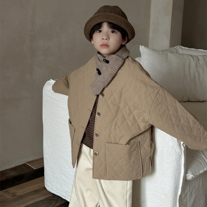 ・カテゴリ: キッズアウター、ジャケット、コート・性別: 男性・スタイル: 韓国風・主な素材: ポリエステル100%・ネックライン: クルーネック・袖丈: 長袖・柄: 無地・厚さ: 普通・加工: 柔軟加工・開閉部: シングルブレスト・カラー...