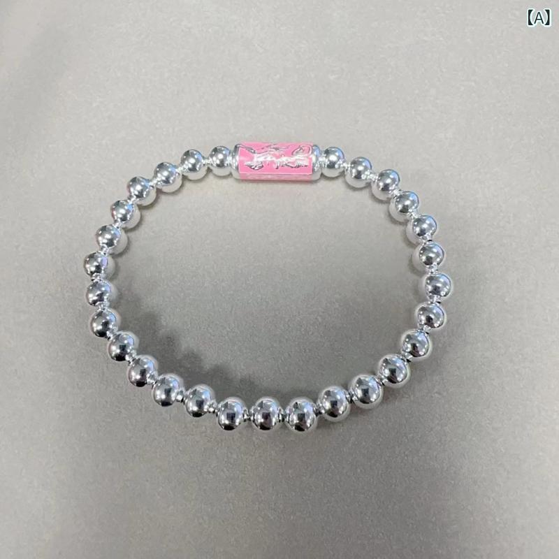 乐天商城 - ブレスレット レディース 腕輪 ハンドメイド 手編み タイの御守り クバーチャヤー タイシルバー 銅製 電気メッキ 幾何学デザイン シンプル 上品 個性的 高級感 普段使い ファッション カジュアル ピンク レッド