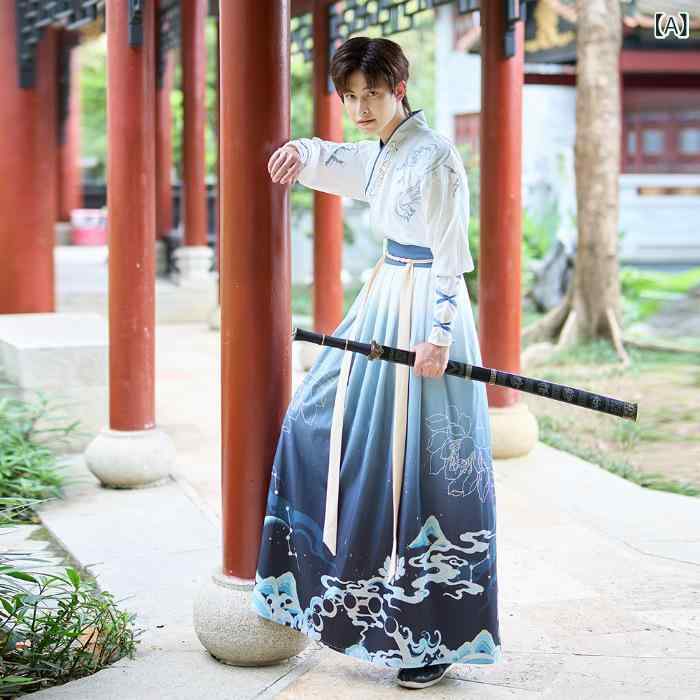 漢服 男女兼用 カップル ペアルック レトロ 刺繍 武侠 仙女風 優雅 たおやか 民族舞踊 ゲーム コスプレ..