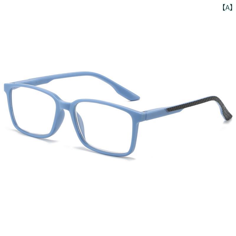 老眼鏡 リーディンググラス シニア向け レディース 超軽量 ブルーライトカット PCフレーム スクエア型 フルリム 携帯用 ポータブル おしゃれ 普段使い ビジネス エレガント シンプル 多色展開