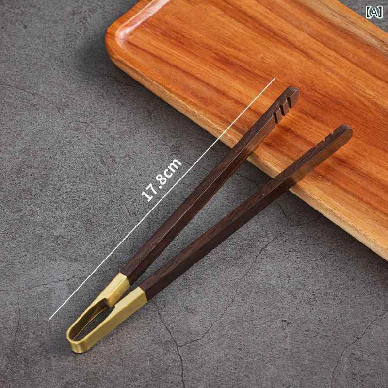 茶道具 真鍮 黒檀 木製 花梨木 象嵌細工 功夫茶道 六君子 セット 本格 茶挟み 茶トング 茶葉掴み シン..