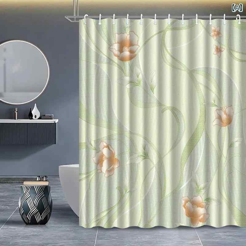 ・素材: ポリエステル・スタイル: モダンシンプル・柄: ストライプ・サイズ: 90x180cm、120x180cm、150x180cm、180x180cm、180x200cm・カテゴリ: 防水シャワーカーテン・特徴: 穴開け不要
