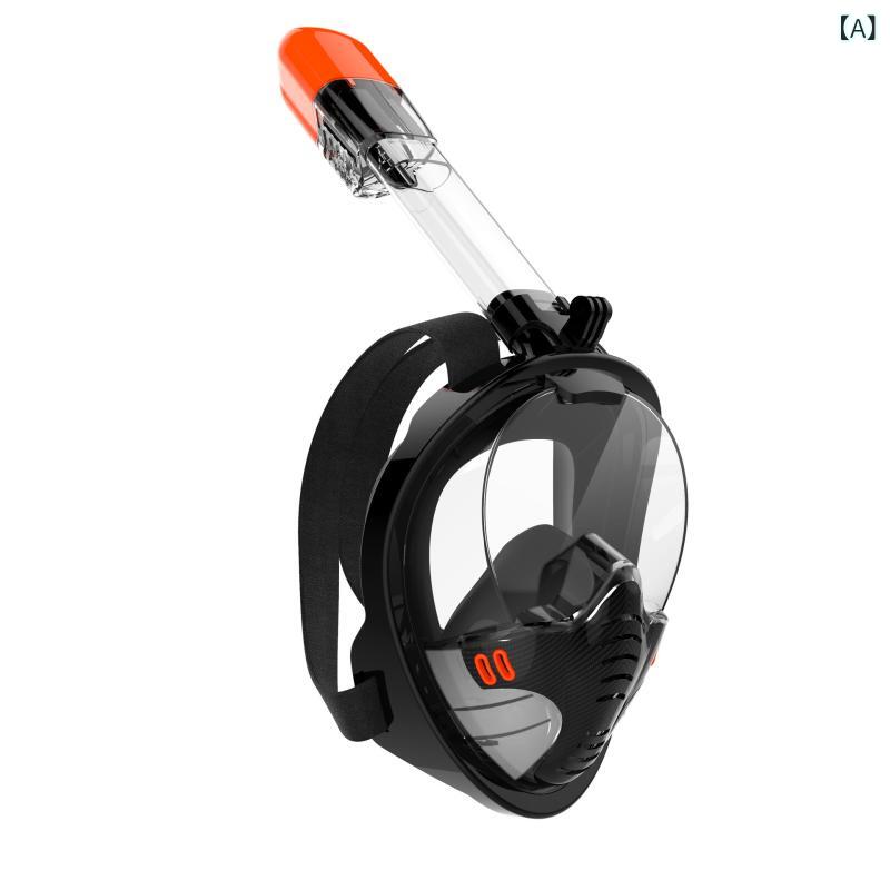 ダイビングマスク 男女兼用 シングルチューブ フルドライ 高機能 フリーダイビング シュノーケリング PC シリコン製 ブラック ブルー ホワイト ピンク 水中眼鏡