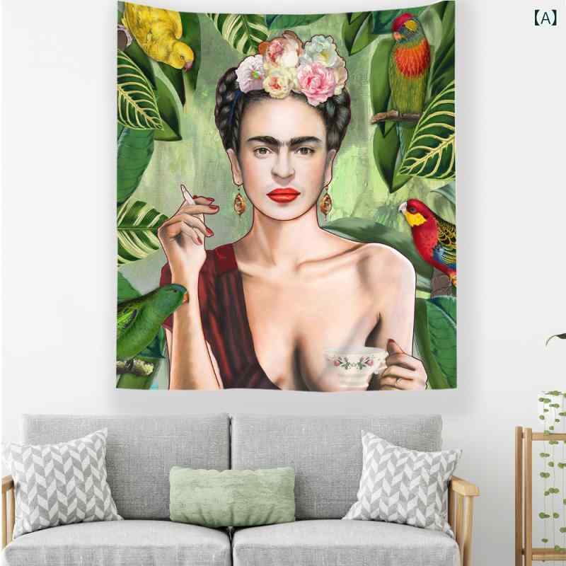 タペストリー インスタ映え 風景画 女性 キャラクター アニメ柄 おしゃれ ポリエステル製 壁掛け 飾り..