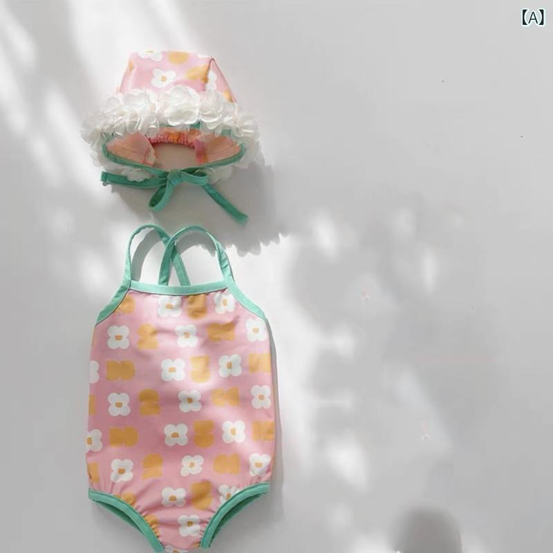 水着 女の子 キッズ セパレート 3点セット 長袖 フリル 日焼け防止 紫外線対策 接触冷感 再生繊維 花柄 小花柄 スイムウェア プール ビーチ 海水浴 アウトドア レジャー かわいい ピンク 紫