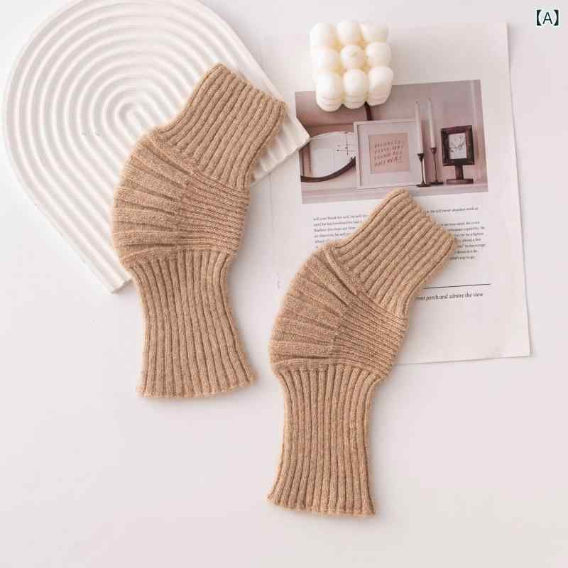 膝サポーター 男女兼用 カシミヤ混 リブ編み 厚手 保温 防寒 膝当て 膝保護 高齢者 シニア 暖かい 冷え対策 アウトドア スポーツ 普段使い 秋冬(4.0)