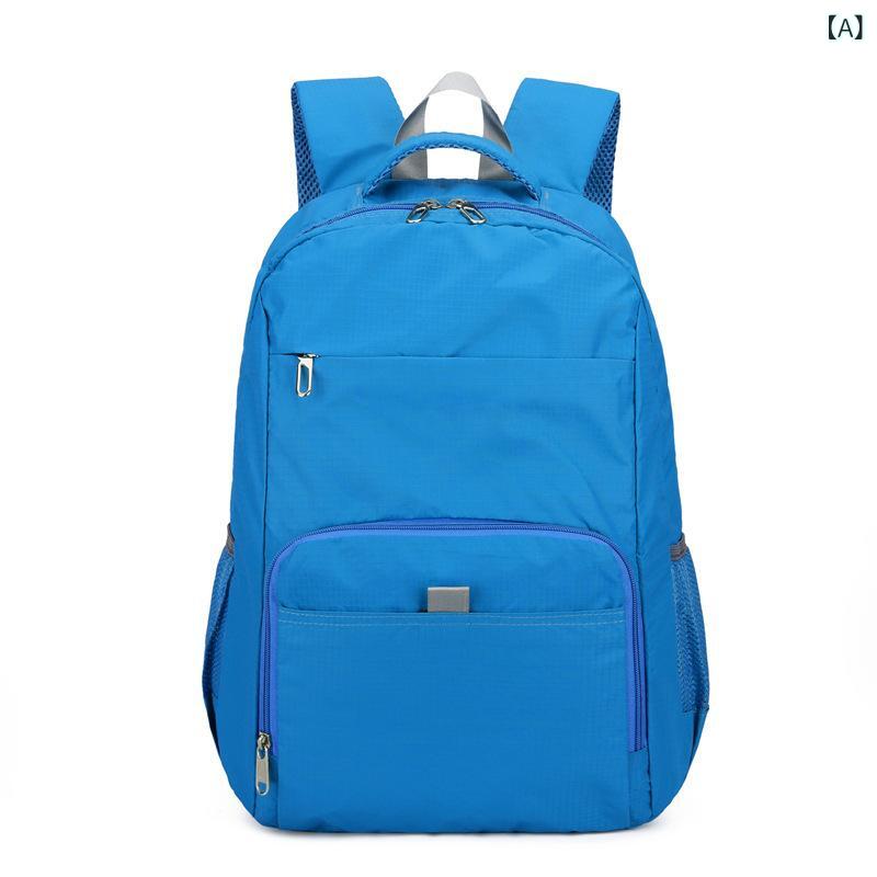 リュックサック バックパック ユニセックス 男女兼用 軽量 おしゃれ ファッション 多機能 大容量 折りたたみ 収納 撥水 オックスフォード生地 アウトドア スポーツ レジャー 登山 旅行 普段使い エアクッションショルダー 負担軽減 耐久性