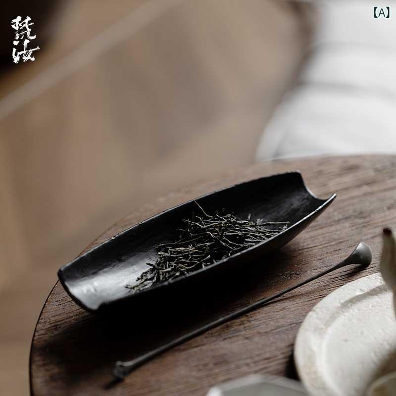 茶道具 茶道六君子 和風 日式 陶器製 手作り ハンドメイド 帰舟デザイン 茶則 茶荷 茶器セット 本格的 ..