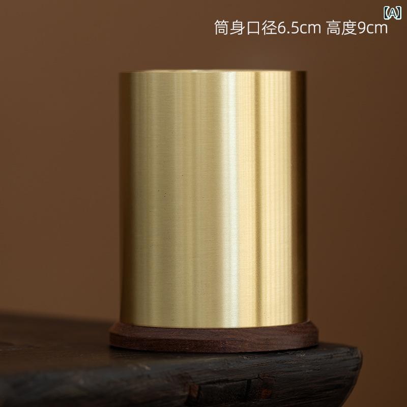 茶道具 禅風 茶道 六君子 真鍮製 天然木収納筒 黒檀 花梨 茶器 卓上 和モダン 上質 インテリア