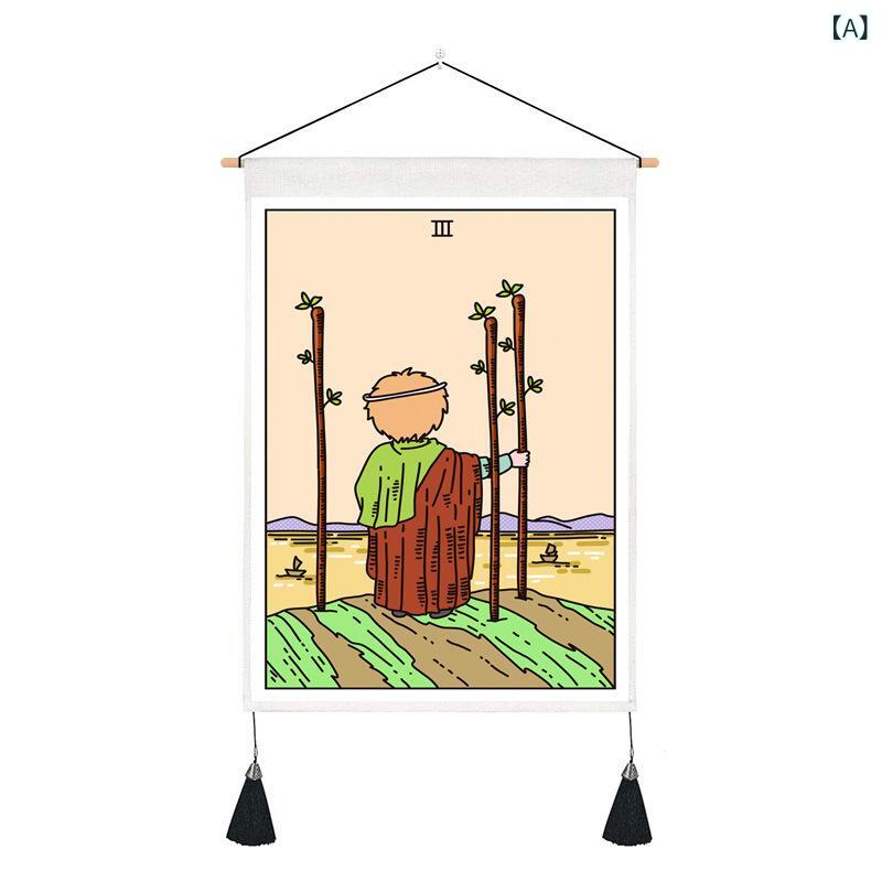 タペストリー タロット柄 ファブリックポスター 壁掛け 北欧風 アート ウォールデコレーション 布製 イ..