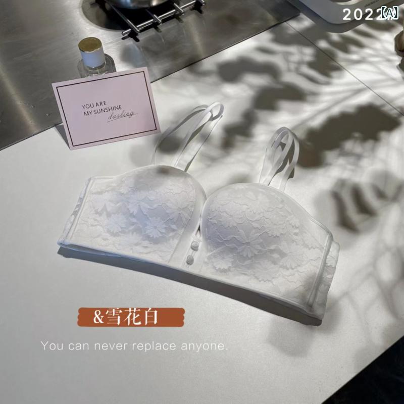 ブラジャー レディース 小胸さん向け 谷間メイク 寄せ上げ ストラップレス 肩紐なし 厚盛り 上薄下厚 滑り止め ずり落ち防止 ウェディングドレス ドレス 結婚式 見えない 美背 背中見せ チューブトップ ベアトップ ノンワイヤー 快適 通気性 1/2カ(x2)