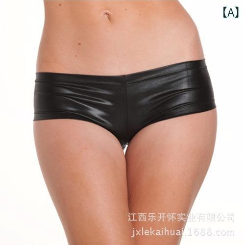 セクシーランジェリー レディース エナメル ホットパンツ ショートパンツ プラスサイズ ポールダンス ..