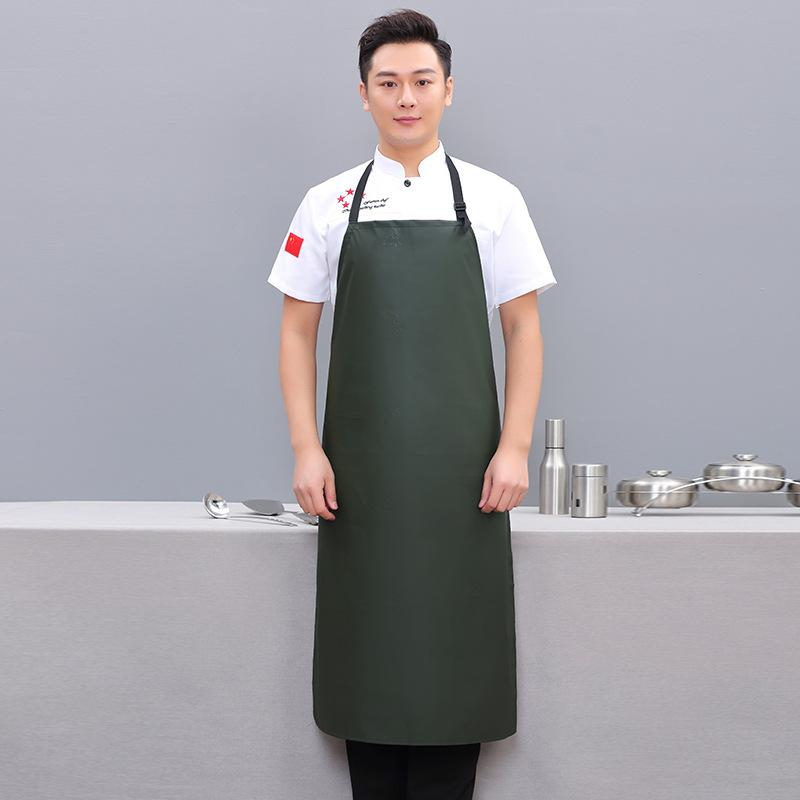 エプロン 男女兼用 首掛け 業務用 作業用 ユニフォーム スーパー 飲食店 カフェ 花屋 スタッフ用 キッチン ワークエプロン 吸湿速乾 耐久性 ポリエステル綿混紡 通年