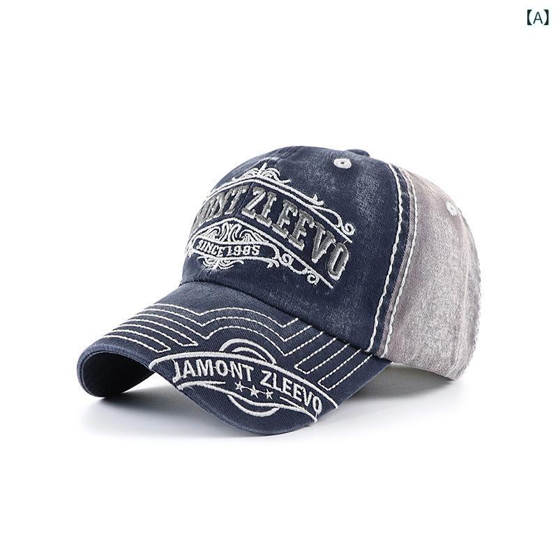 キャップ レディース メンズ ユニセックス 日よけ UVカット 韓国風 刺繍 ベースボールキャップ アウトドア カジュアル ウォッシュ加工 ヴィンテージ風 コットン オールシーズン