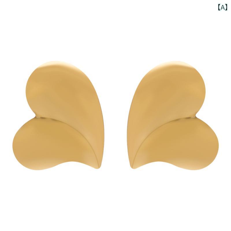 ピアス レディース レトロ エレガント 上品 個性的デザイン ドロップ ハートモチーフ ティアドロップ ..