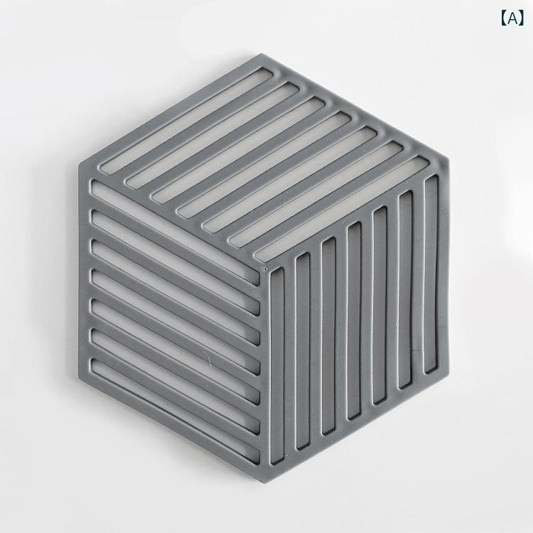 ランチョンマット 北欧 シンプル 滑り止め 断熱 耐熱 鍋敷き コースター キッチン 食卓用 普段使い ダイニング テーブル保護 PVC製 敷物