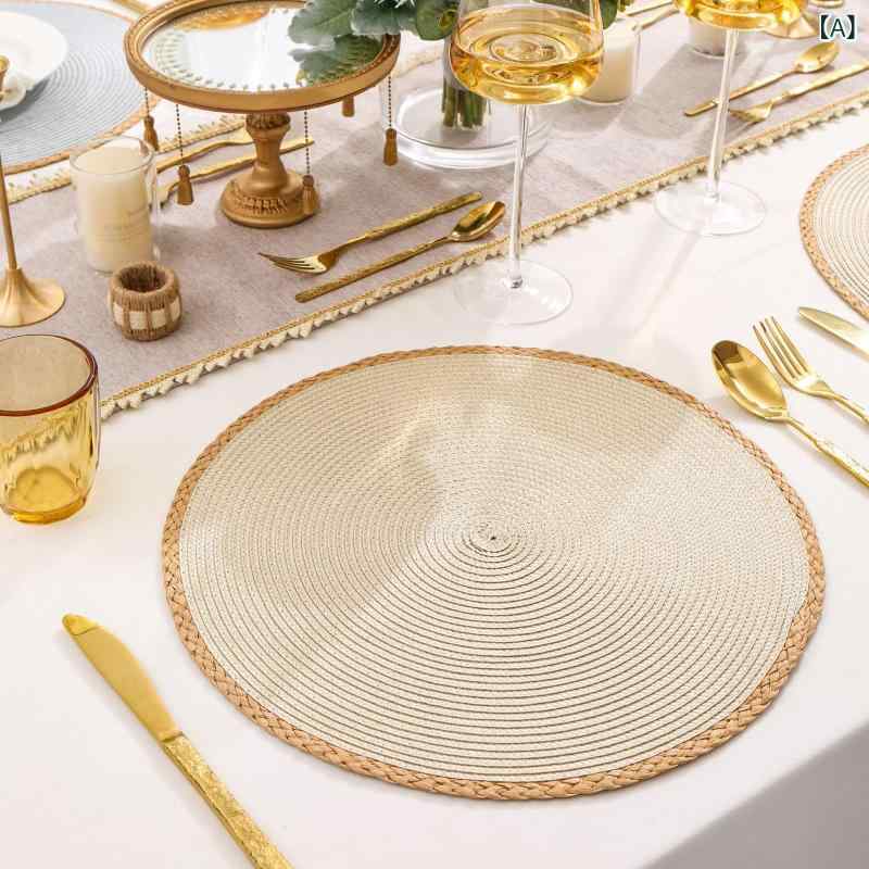 ランチョンマット PP素材 編み込み 断熱 耐熱 滑り止め加工 ホテル レストラン 業務用 リビング ダイニ..