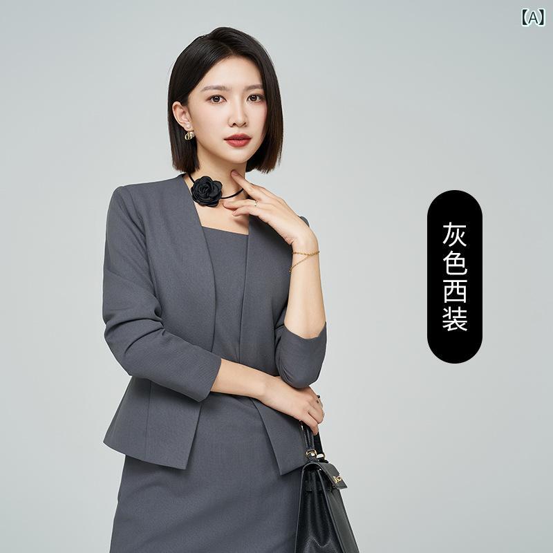 セットアップ レディース 春秋 スカートスーツ ツーピース 長袖 ロングスカート オフィス ビジネス フォーマル 制服 ユニフォーム 受付..