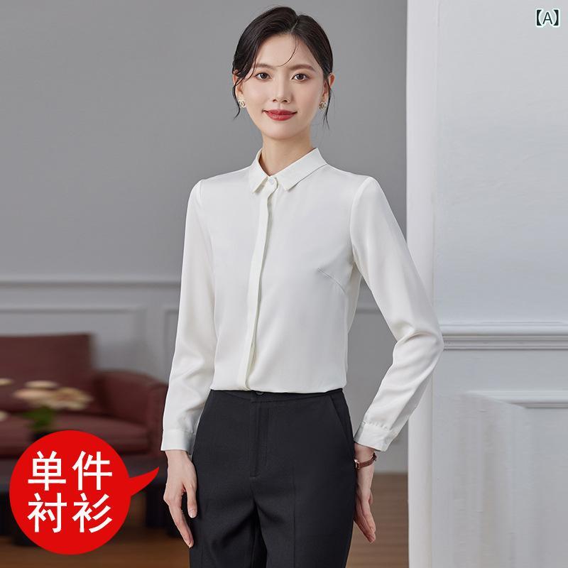 ブラウス レディース ピンク 長袖 ビジネス オフィス 通勤 フォーマル 上品 エレガント シフォン素材 スリムフィット スクエアネック シワになりにくい 春夏秋