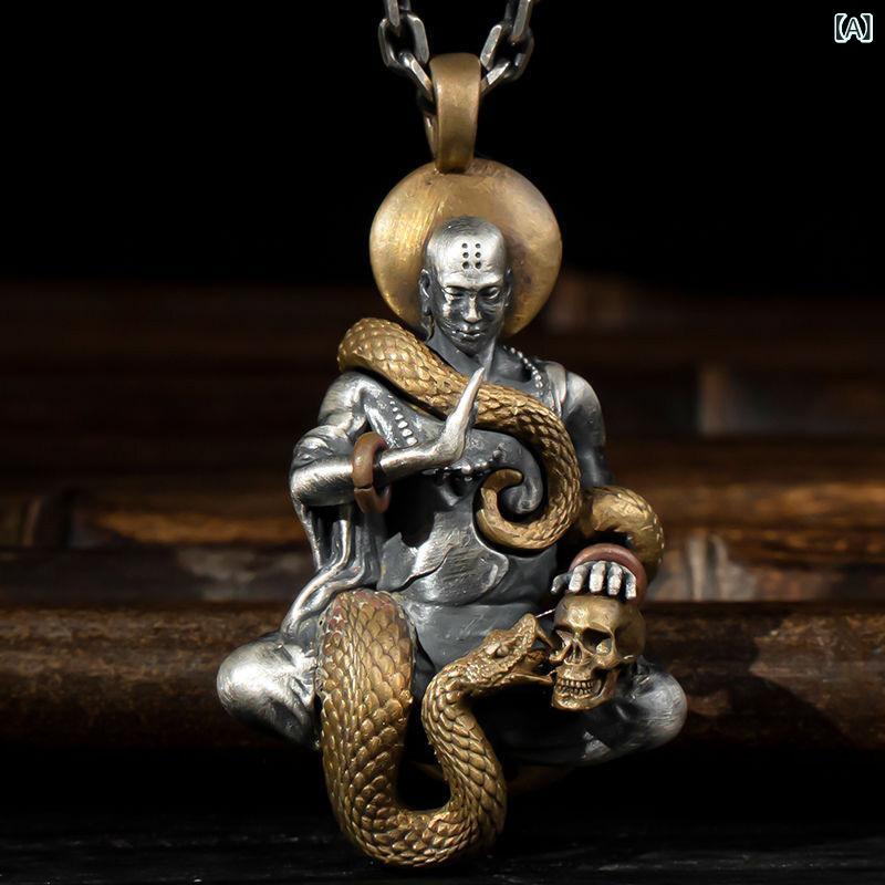 ネックレス シルバー925メッキ 干支守護仏 守護神 ペンダント 千手観音 虚空蔵菩薩 不動明王 丑寅年 酉..