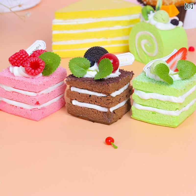 narukiの食品サンプル フェイクスイーツ ムースケーキ リアル 精巧 家庭用 店舗用 ディスプレイ ショーケース 飾り デコレーション 小道具 フードモデル イベント用 カフェ インテリア 雑貨｜アングル2