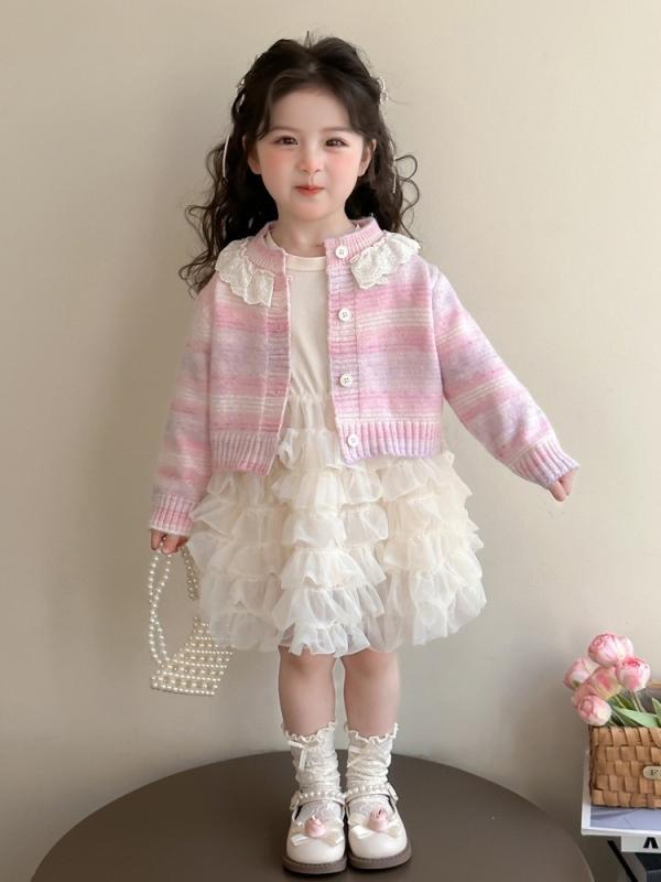 ・対象性別: 女の子・スタイル: スウィート・セットアップ種類: スカートセット・セット内容: 2点セット・対象年齢: 3～8歳児向け・袖丈: 長袖・フード: なし・生地加工: 柔軟加工・厚さ: 普通・柄: 無地・商品画像: モデル着用あり...