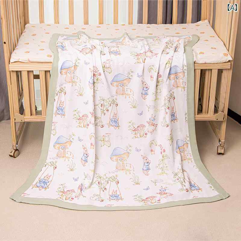 ・カテゴリ: ブランケット・素材: レーヨン70%、綿30%・柄: カートゥーン・デザイン展開: ラビットペア、ファンタジーエルフ・サイズ: 100cm × 120cm・対象年齢: 1〜3歳児（身長80〜100cm）