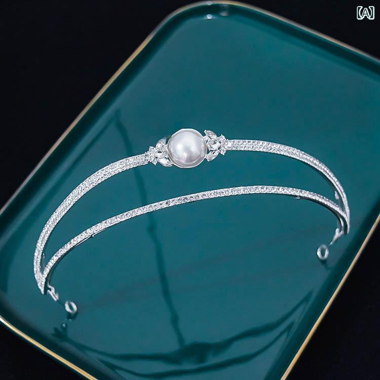 ティアラ レディース 結婚式 ブライダル 花嫁 披露宴 二次会 パーティー 前撮り ヘッドドレス クラウン..