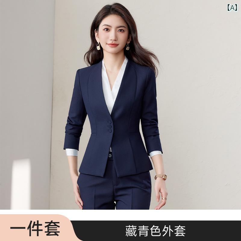 楽天市場】ノーカラー スーツ（その他｜レディースファッション）の通販
