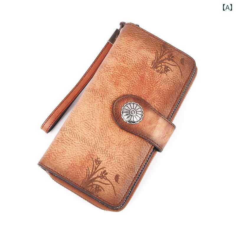 クラッチバッグ レディース 本革 牛革 レトロ風 ヴィンテージ 上質感 ファッション おしゃれ 長財布 ウォレット エンボス加工 ストライプ柄 耐久性 日常使い