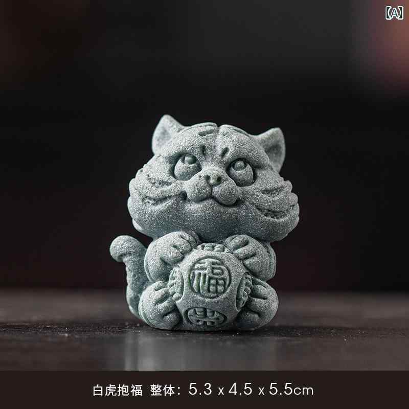 2個セット・カラー: 青砂石霊獣（白虎）、青砂石霊獣（青龍）、青砂石霊獣（玄武）、青砂石霊獣（朱雀）、青砂石霊獣（白虎）石鼓台座付き、青砂石霊獣（青龍）石鼓台座付き、青砂石霊獣（玄武）石鼓台座付き、青砂石霊獣（朱雀）石鼓台座付き、四霊福獣セ...