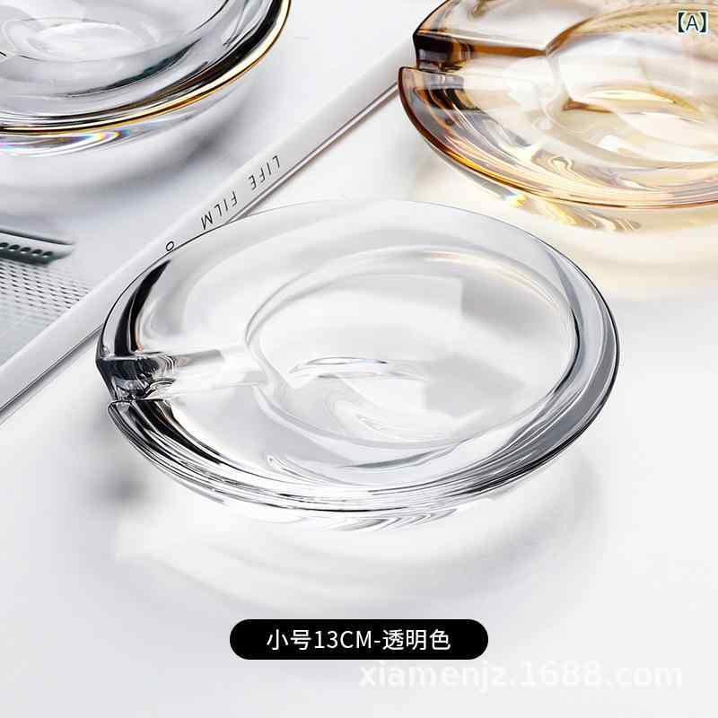 灰皿 シガー用 葉巻用 クリスタルガラス製 金彩装飾 ヨーロピアン調 モダン おしゃれ 個性的 高級感 重厚感 家庭用 リビング オフィス 卓上 喫煙具