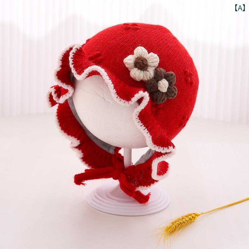 ・カテゴリ: ニット帽・カラー展開: レッド、オレンジ、ベージュ、イエロー、ピンク・サイズ: 頭囲 44-48cm (5-18ヶ月推奨)・つばのスタイル: ショートブリム・帽子の形: ラウンドトップ・機能: 首保護、保護、保温、防風・主な素...